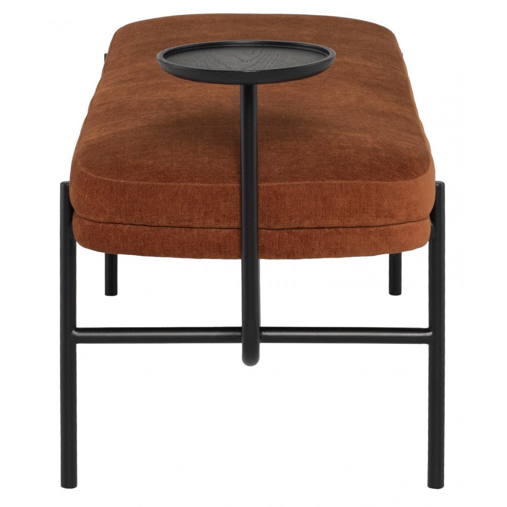 Inna Terracotta Fabric Occasional Bench