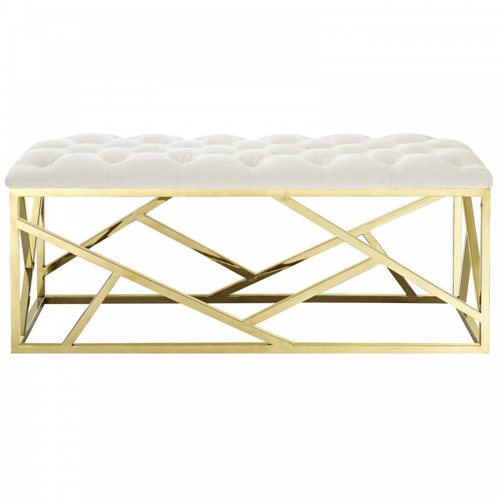 Intersperse Bench, Gold Ivory