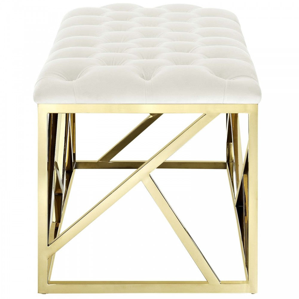 Intersperse Bench, Gold Ivory