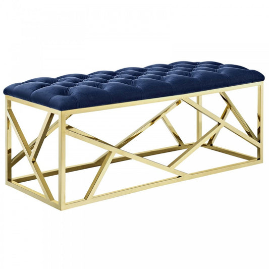 Intersperse Bench, Gold Navy