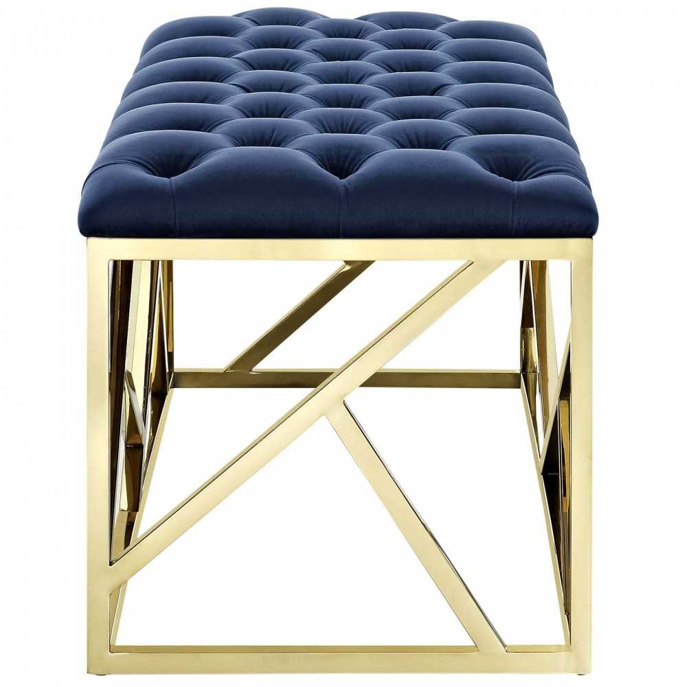 Intersperse Bench, Gold Navy