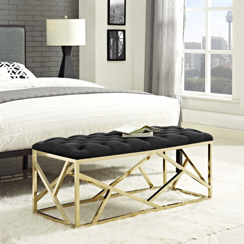Intersperse Bench, Gold Black