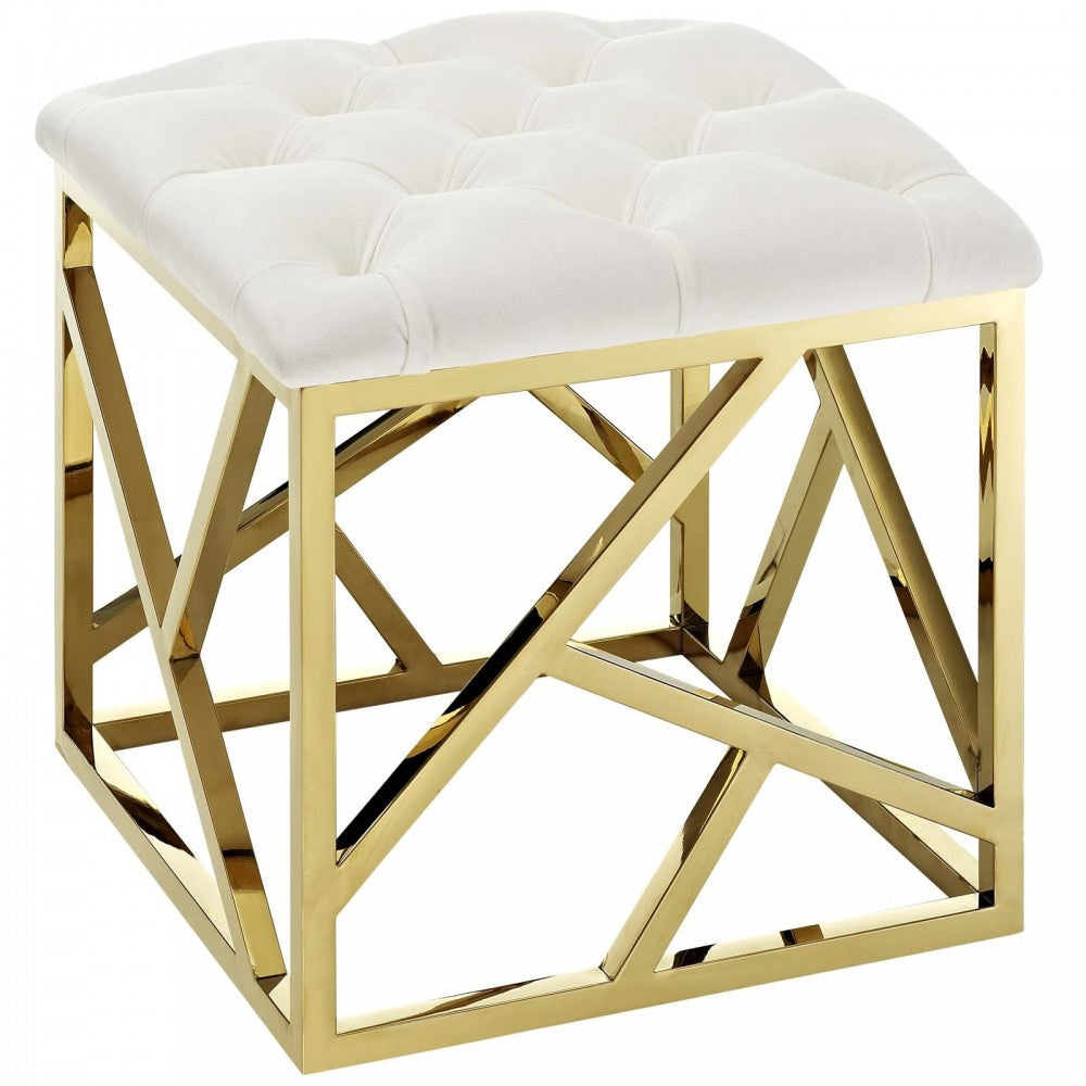Intersperse Ottoman, Gold Ivory