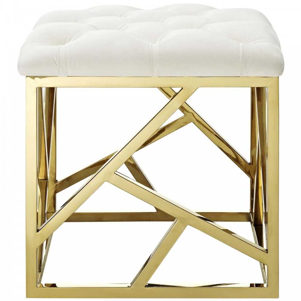 Intersperse Ottoman, Gold Ivory