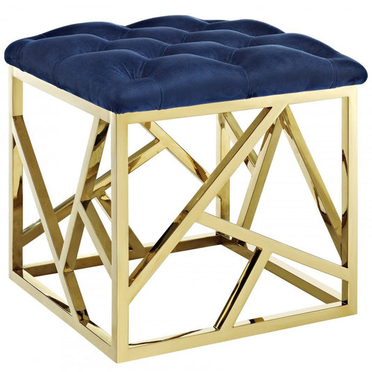 Intersperse Ottoman, Gold Navy
