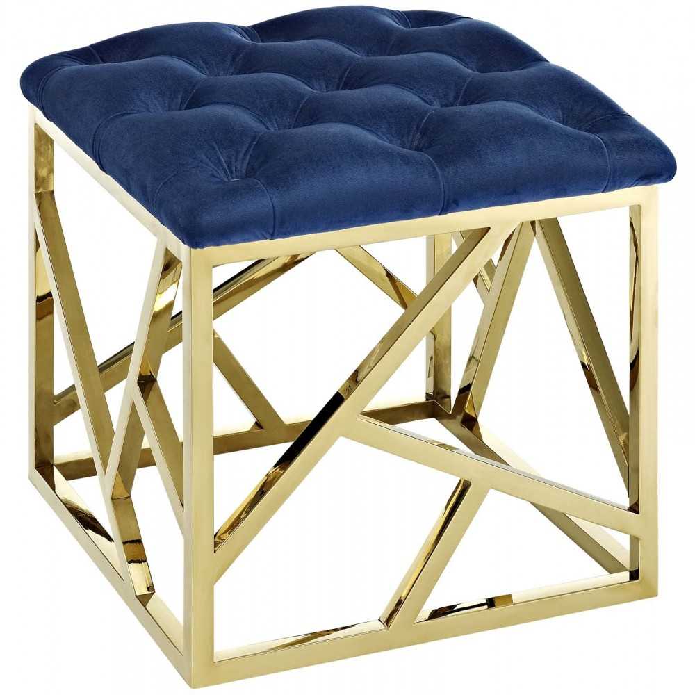 Intersperse Ottoman, Gold Navy