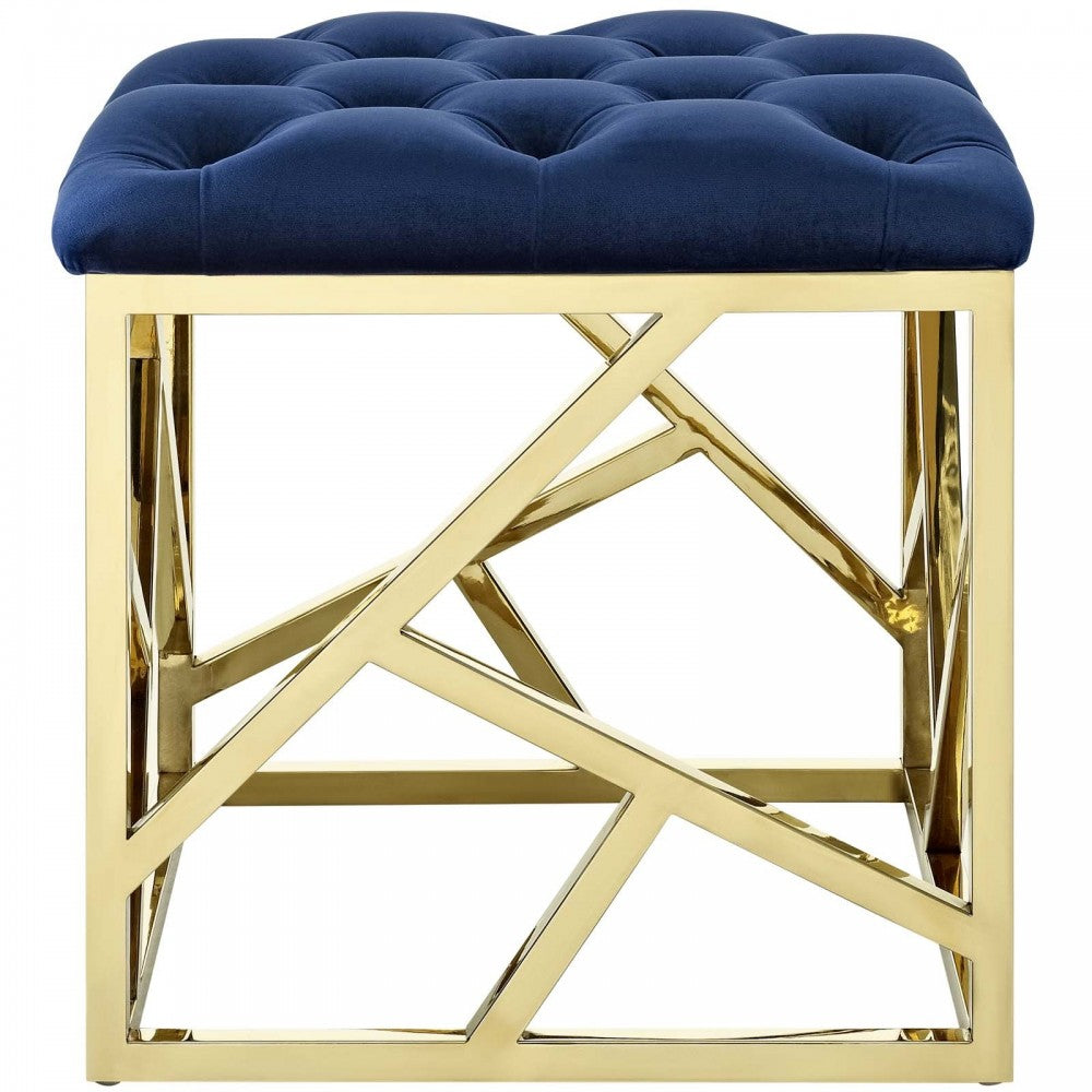 Intersperse Ottoman, Gold Navy