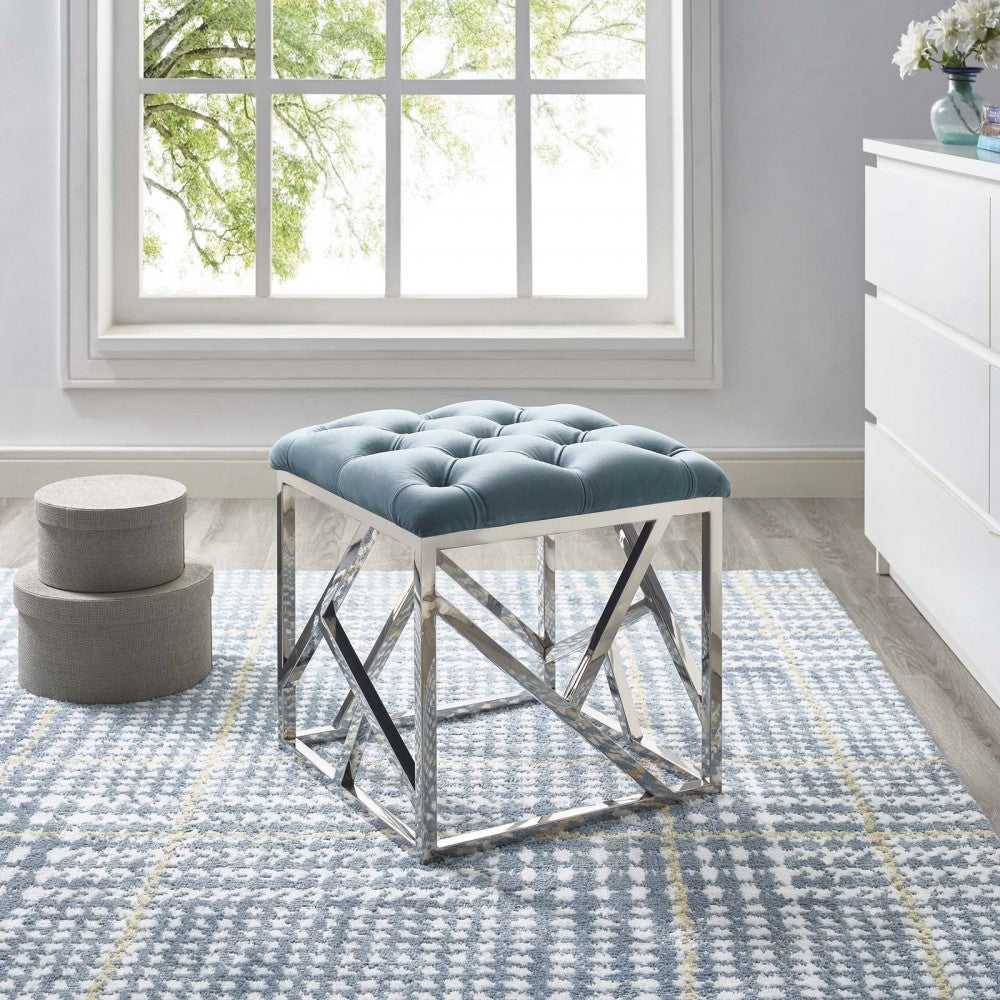 Intersperse Ottoman, Sea Blue
