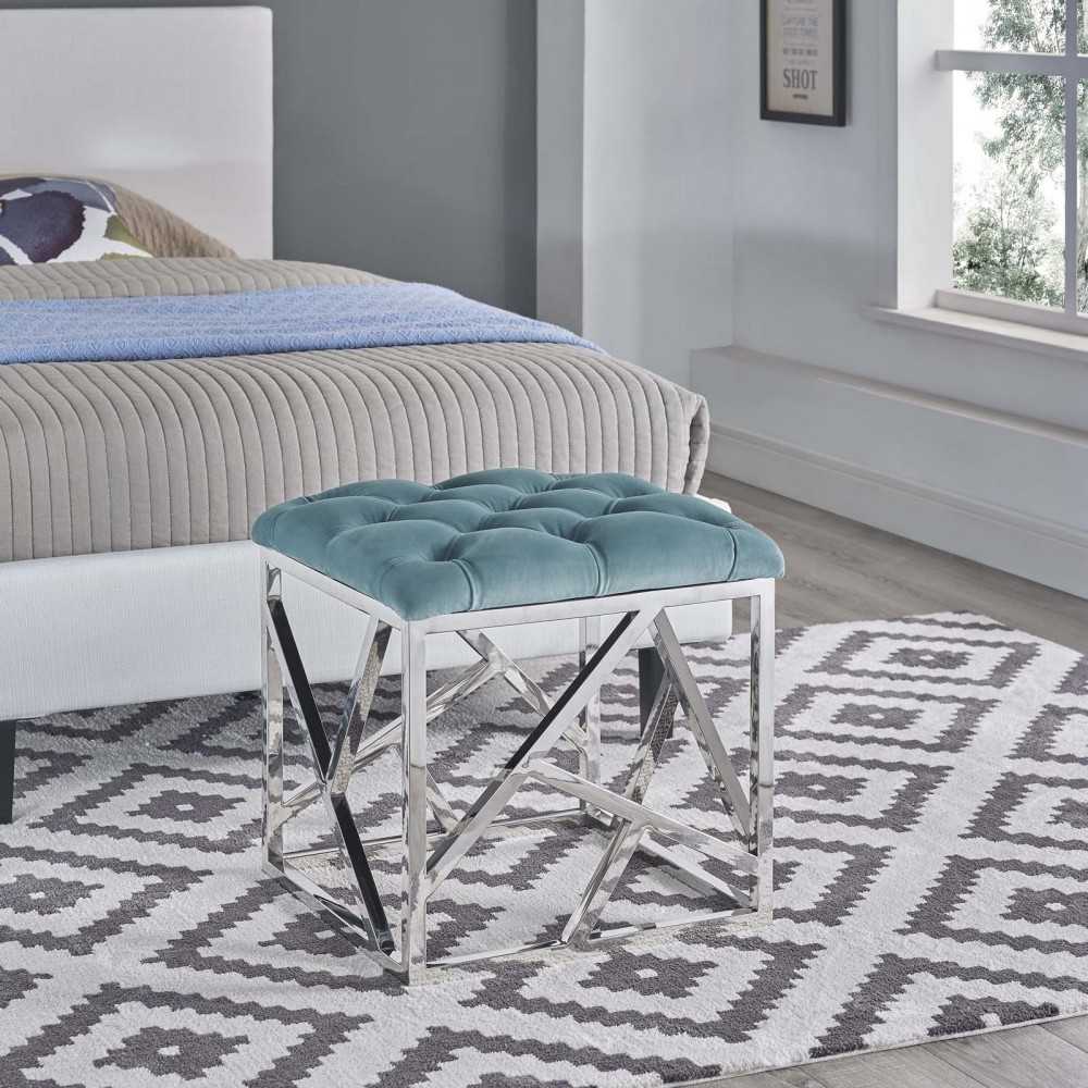 Intersperse Ottoman, Sea Blue
