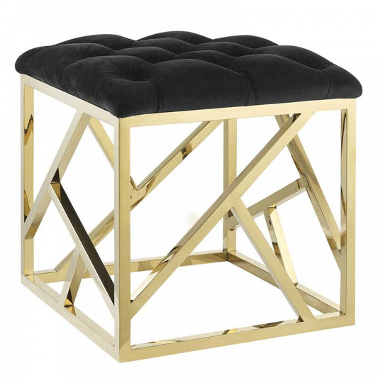 Intersperse Ottoman, Gold Black