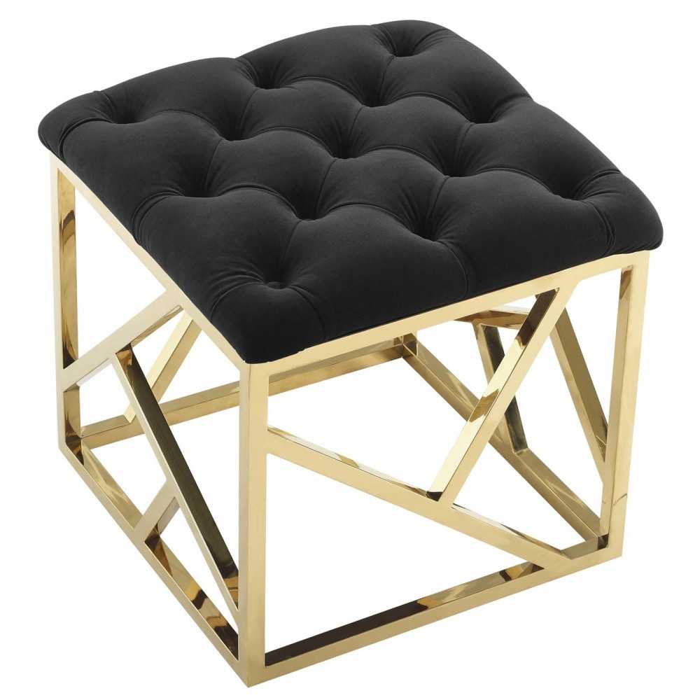 Intersperse Ottoman, Gold Black