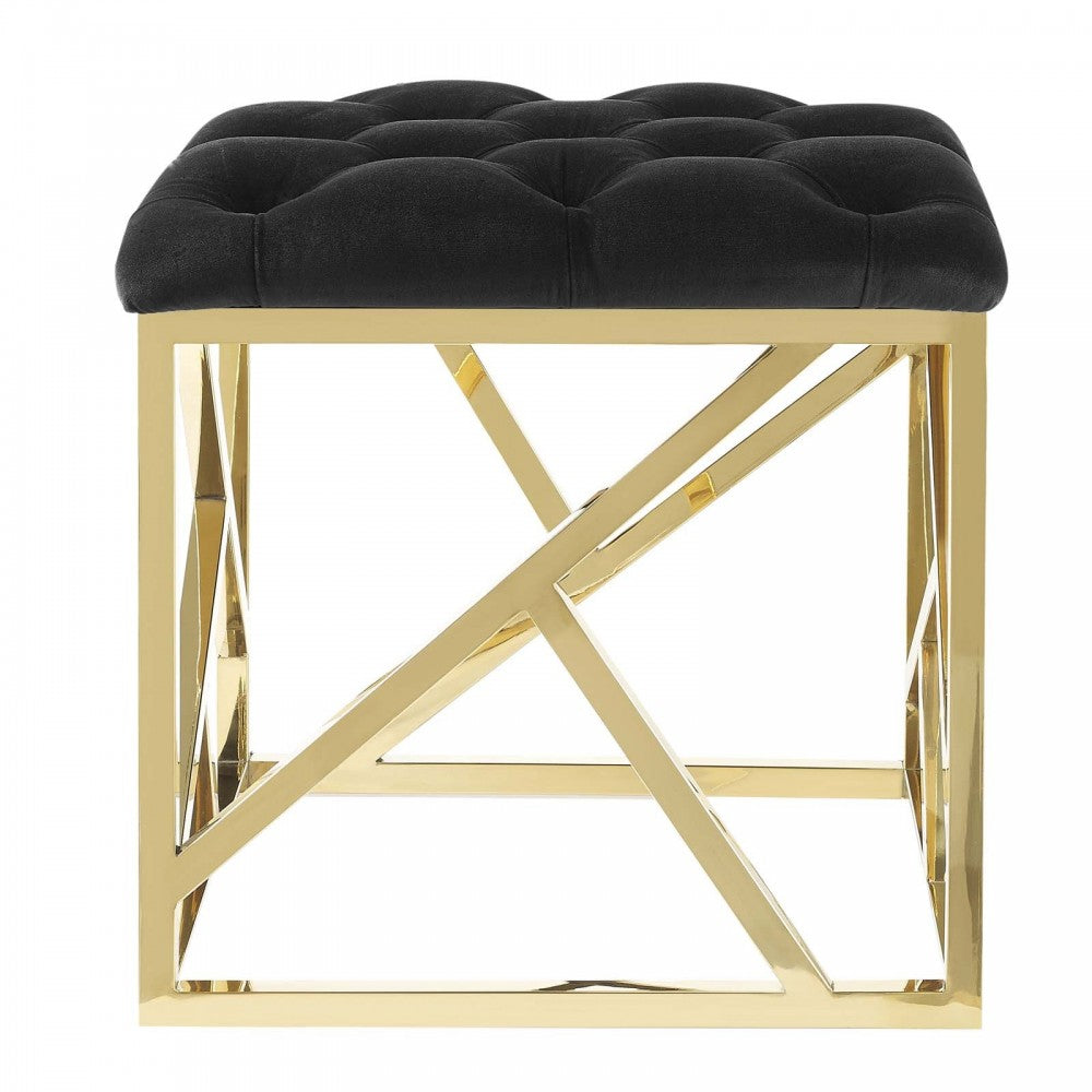 Intersperse Ottoman, Gold Black