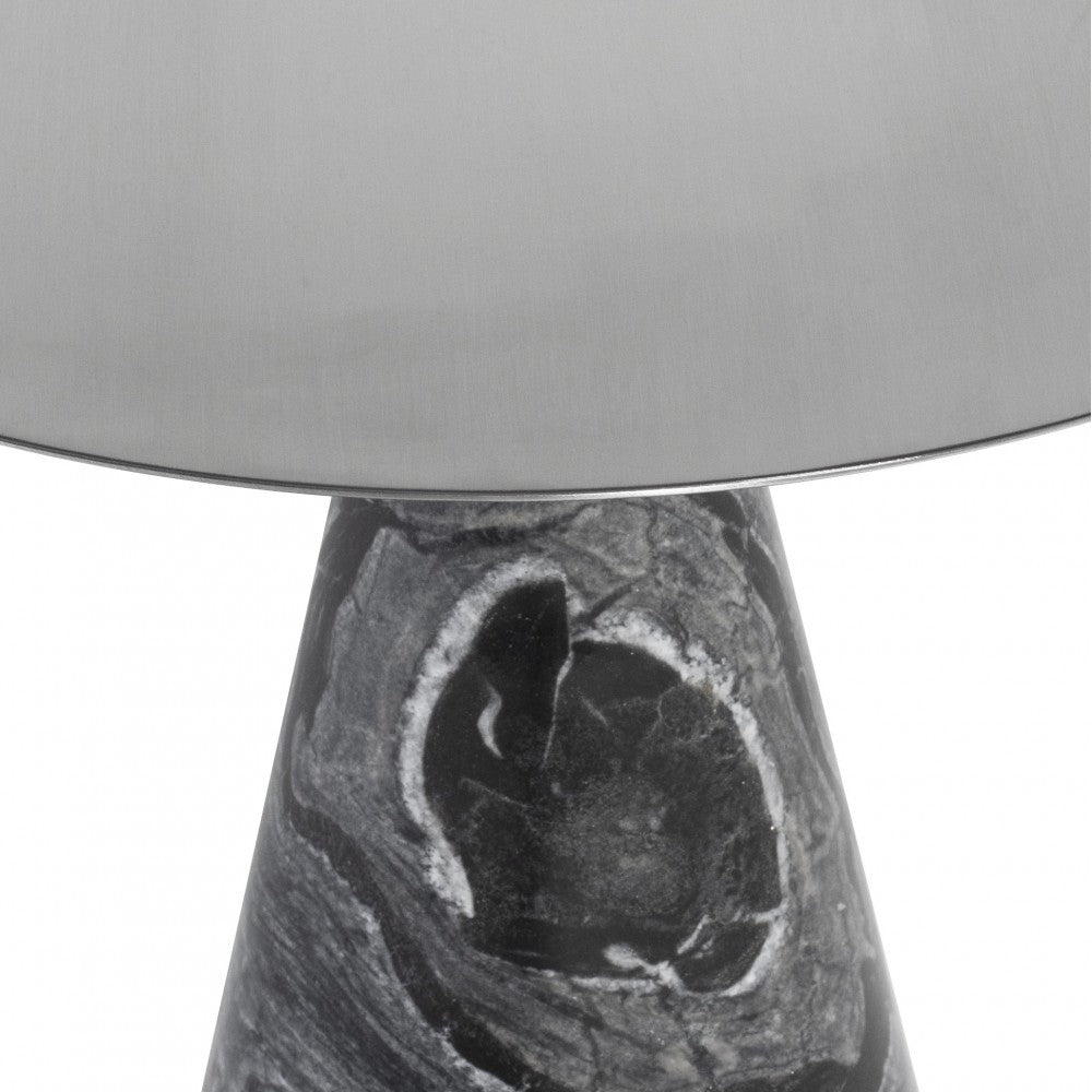 Iris Silver Metal Side Table, HGNA540