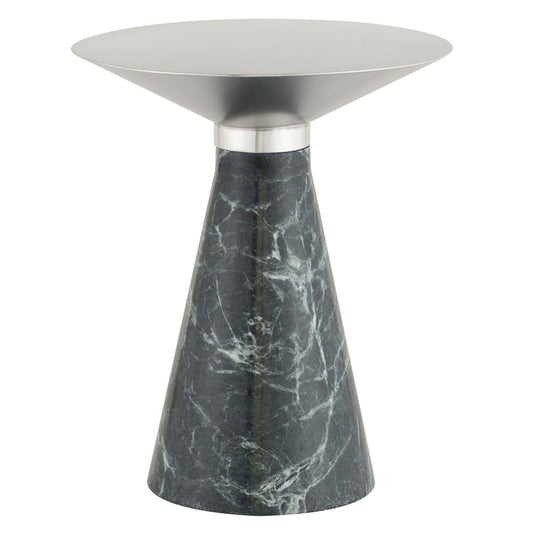 Iris Silver Metal Side Table, HGNA552