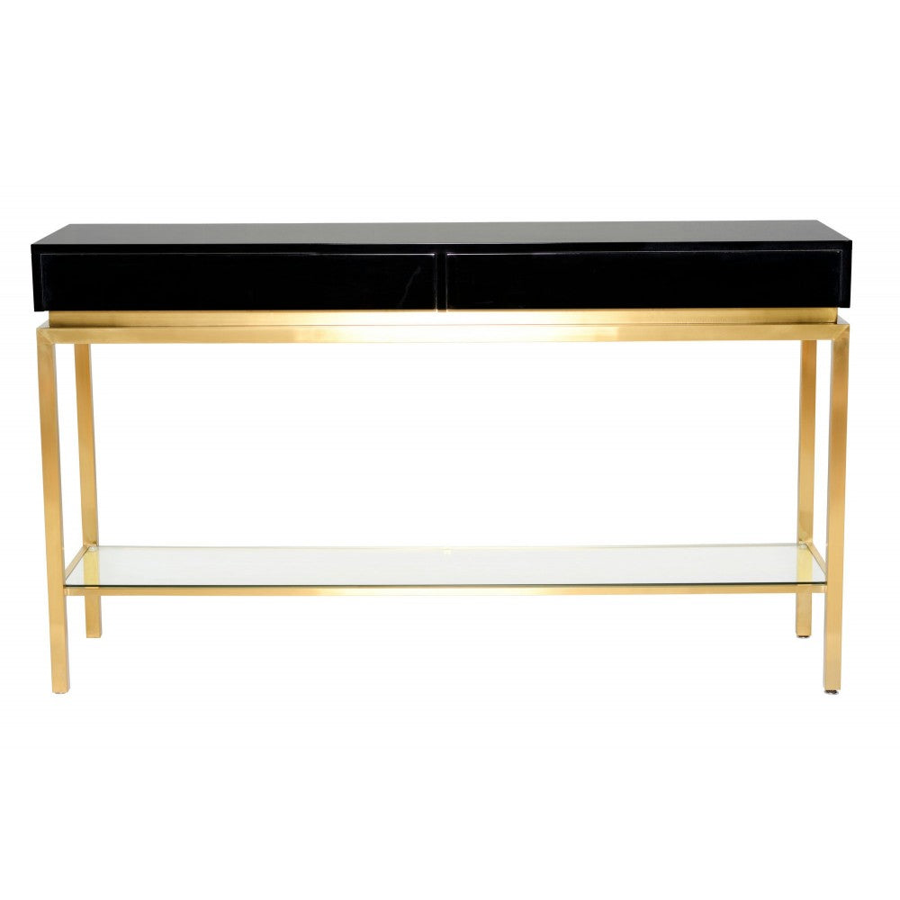 Isabella Black Wood Console Table