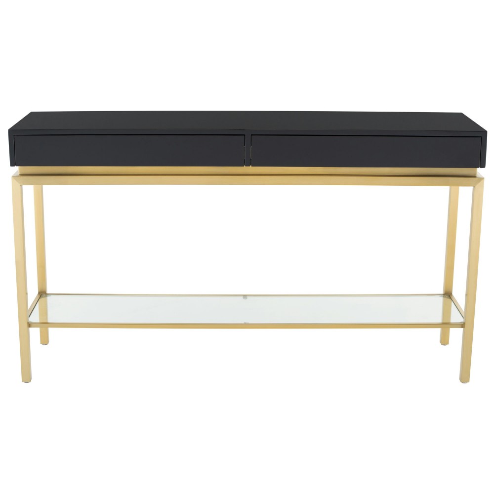 Isabella Black Wood Console Table