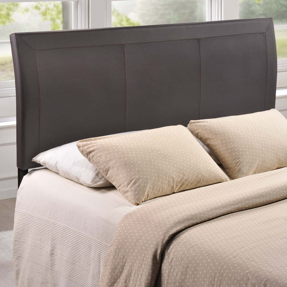 Isabella Queen Upholstered Vinyl Headboard, Brown