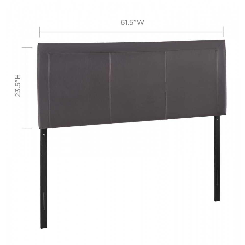 Isabella Queen Upholstered Vinyl Headboard, Brown