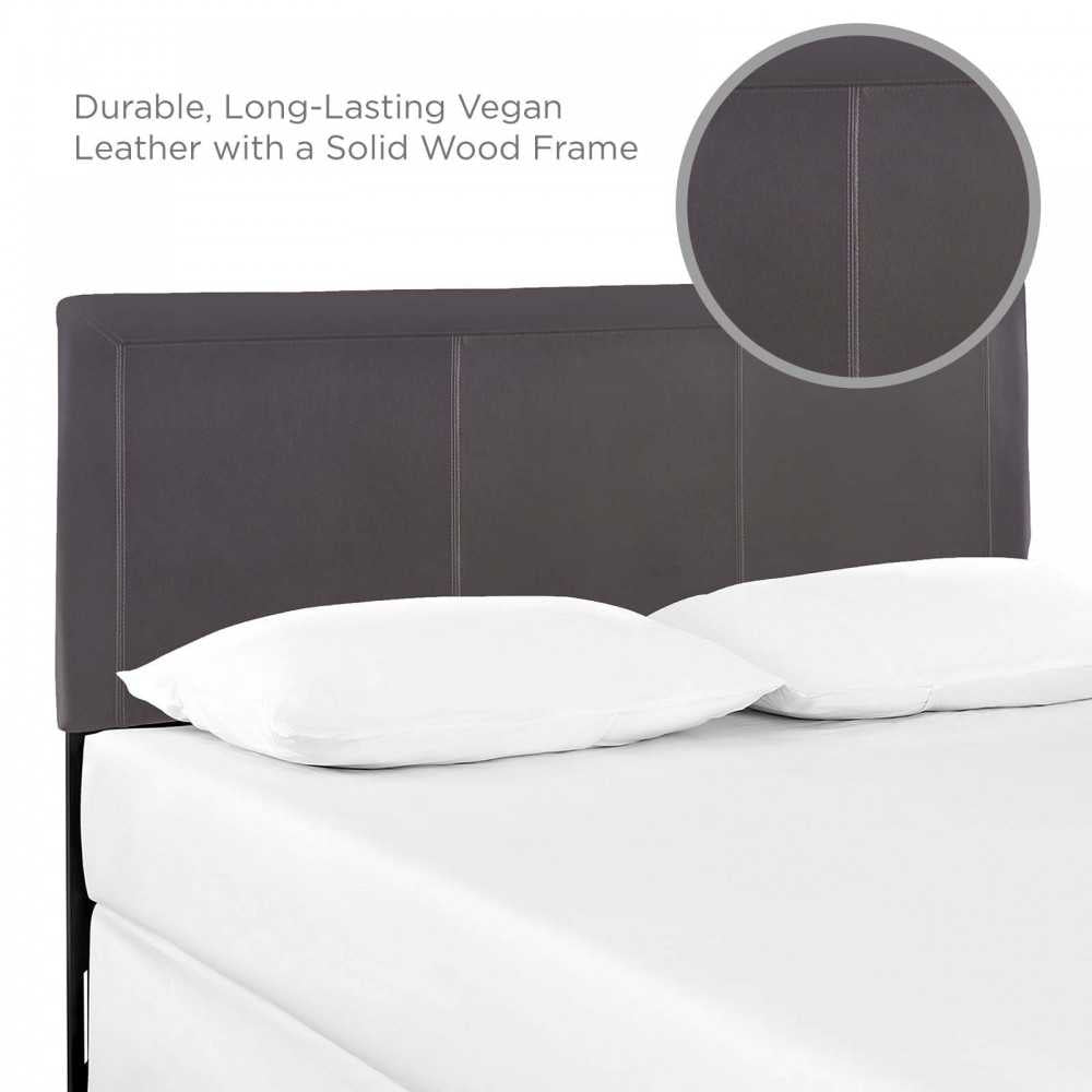Isabella Queen Upholstered Vinyl Headboard, Brown