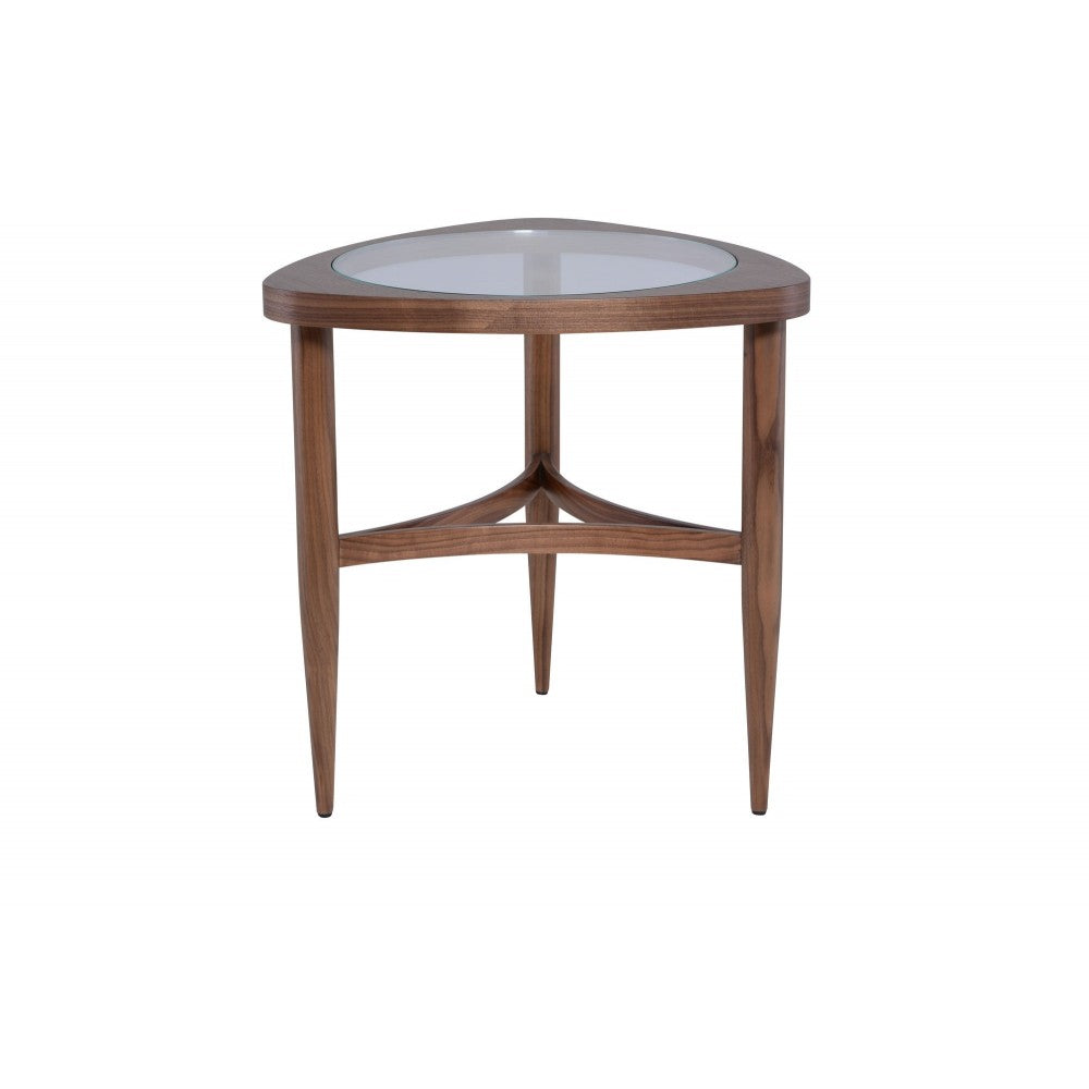 Isabelle Walnut Wood Side Table