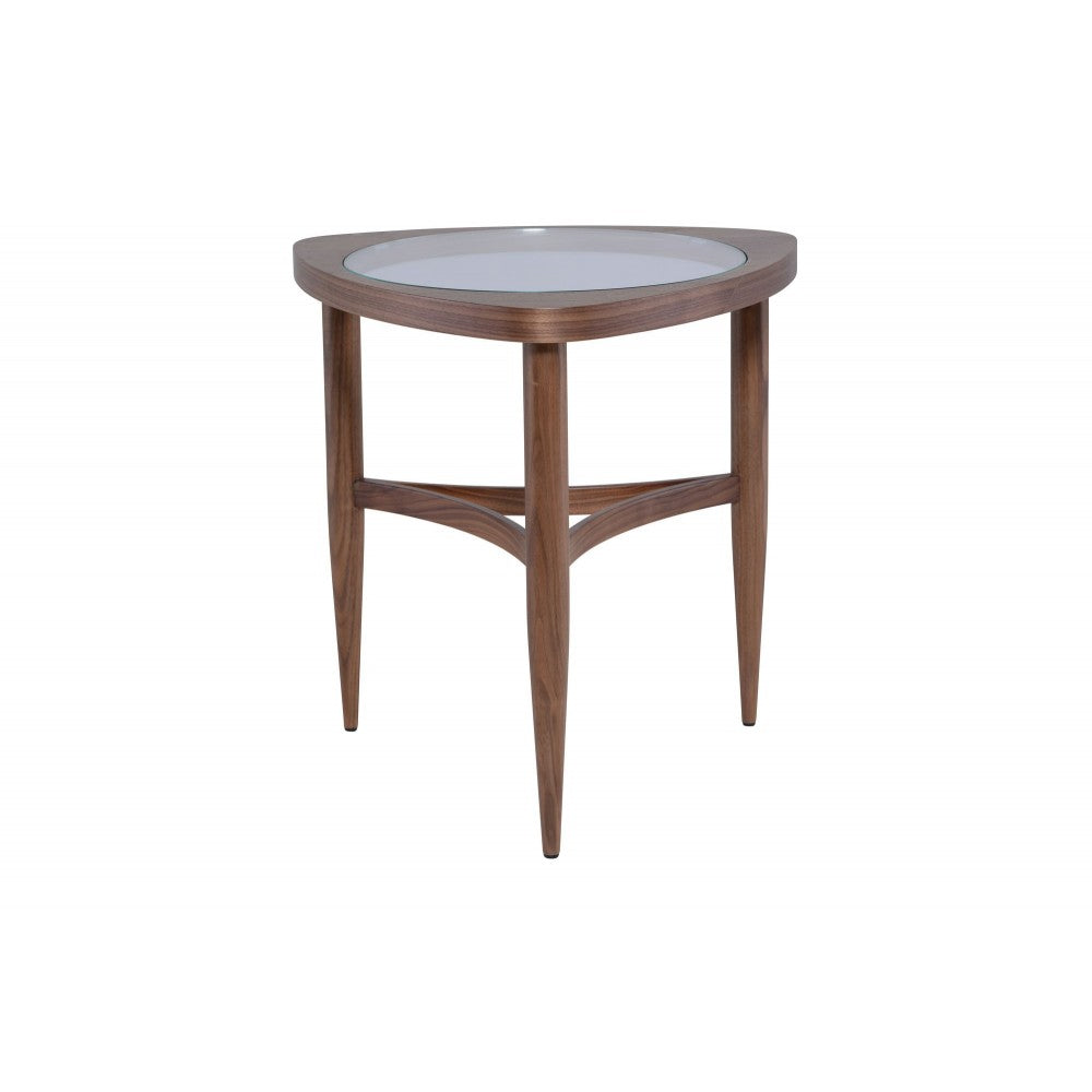 Isabelle Walnut Wood Side Table