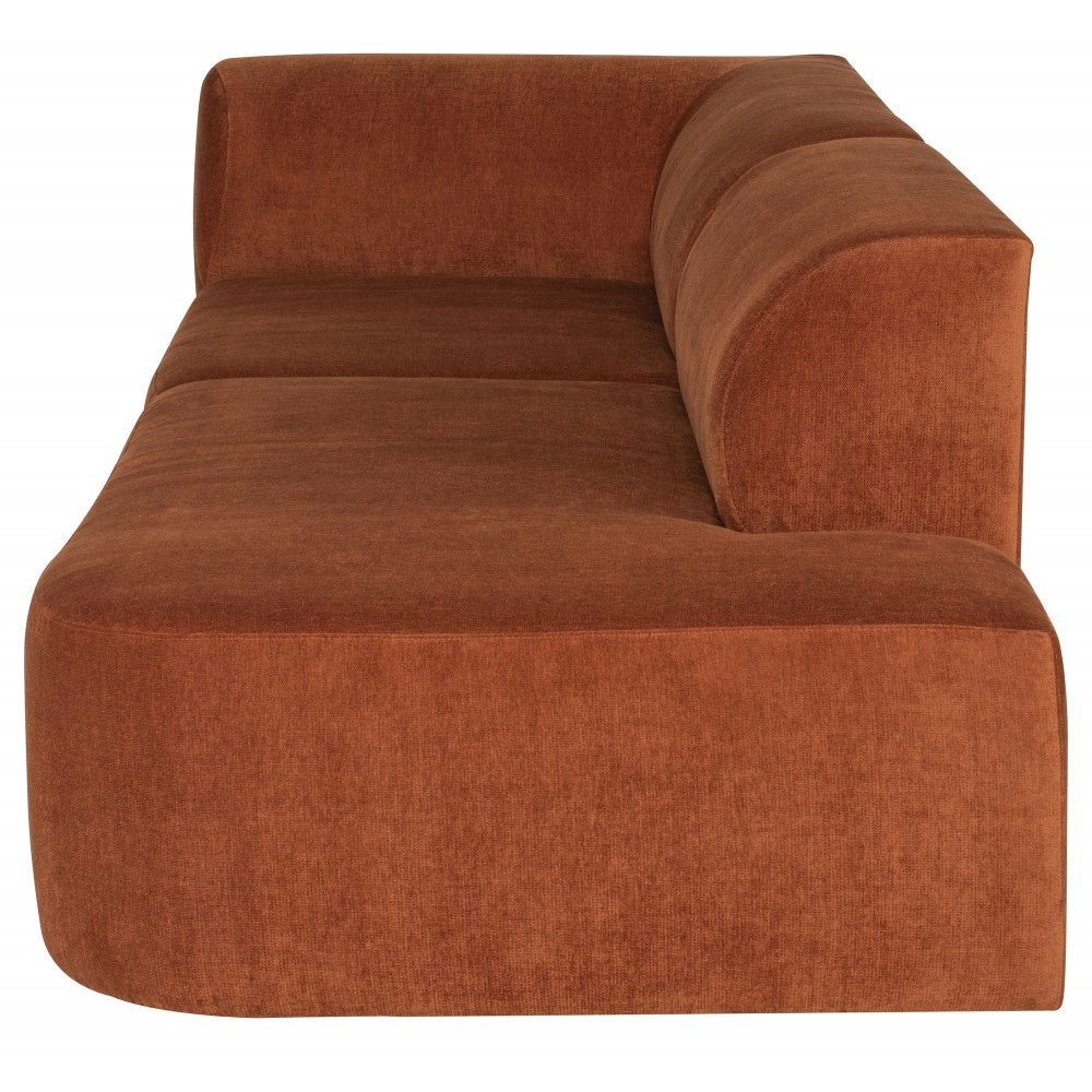 Isla Terracotta Fabric Triple Seat Sofa, HGSC777
