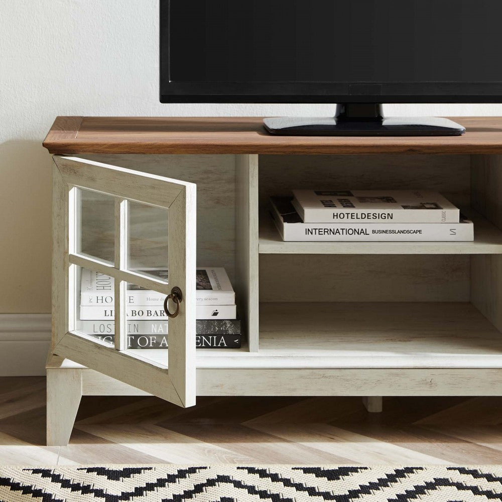 Isle 47" TV Stand, Walnut White