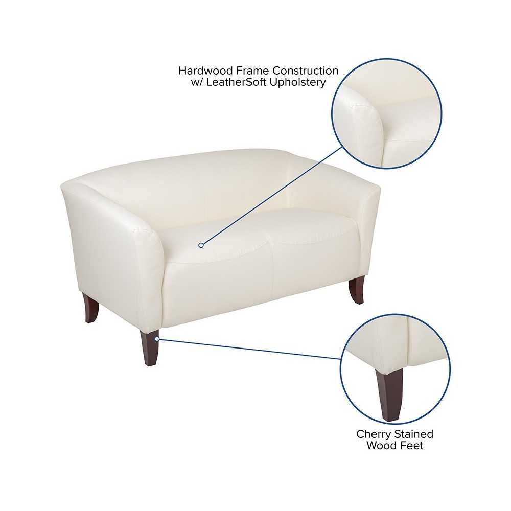 Ivory LeatherSoft Loveseat
