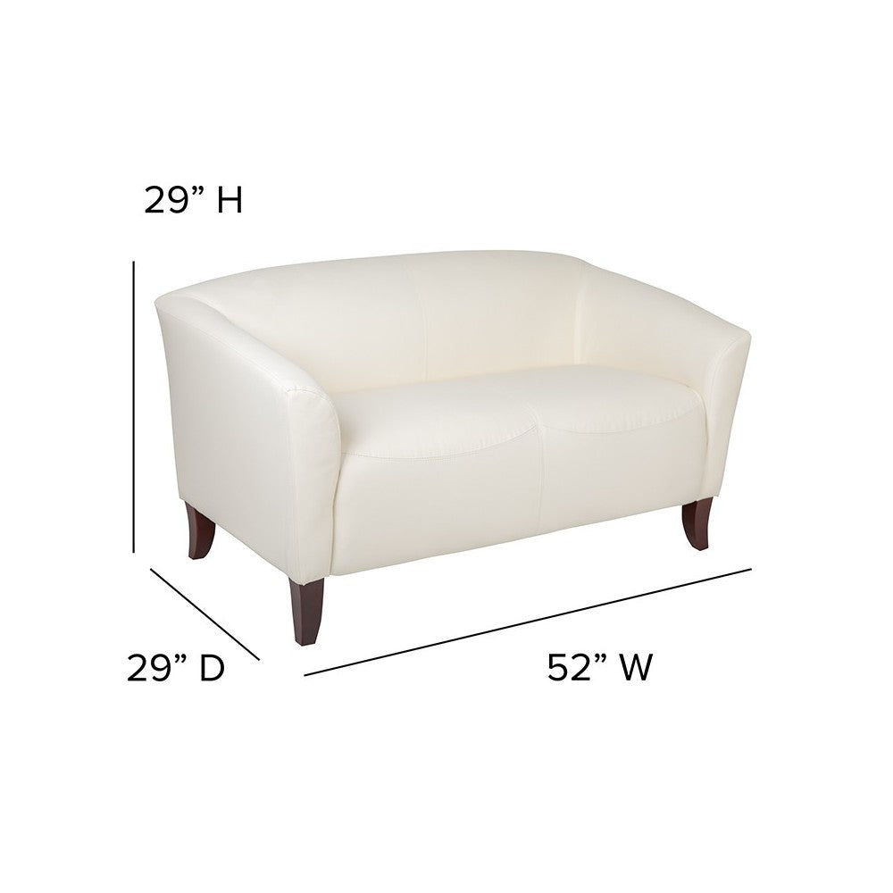 Ivory LeatherSoft Loveseat