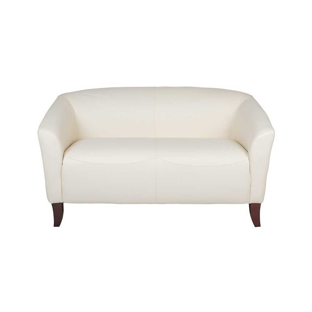 Ivory LeatherSoft Loveseat