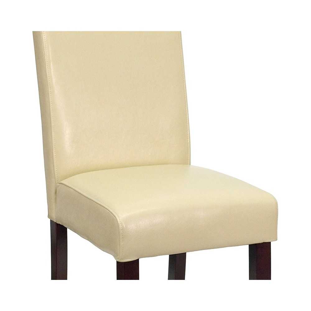 Ivory LeatherSoft Parsons Chair