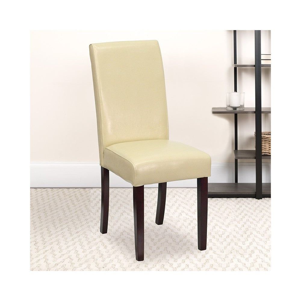 Ivory LeatherSoft Parsons Chair