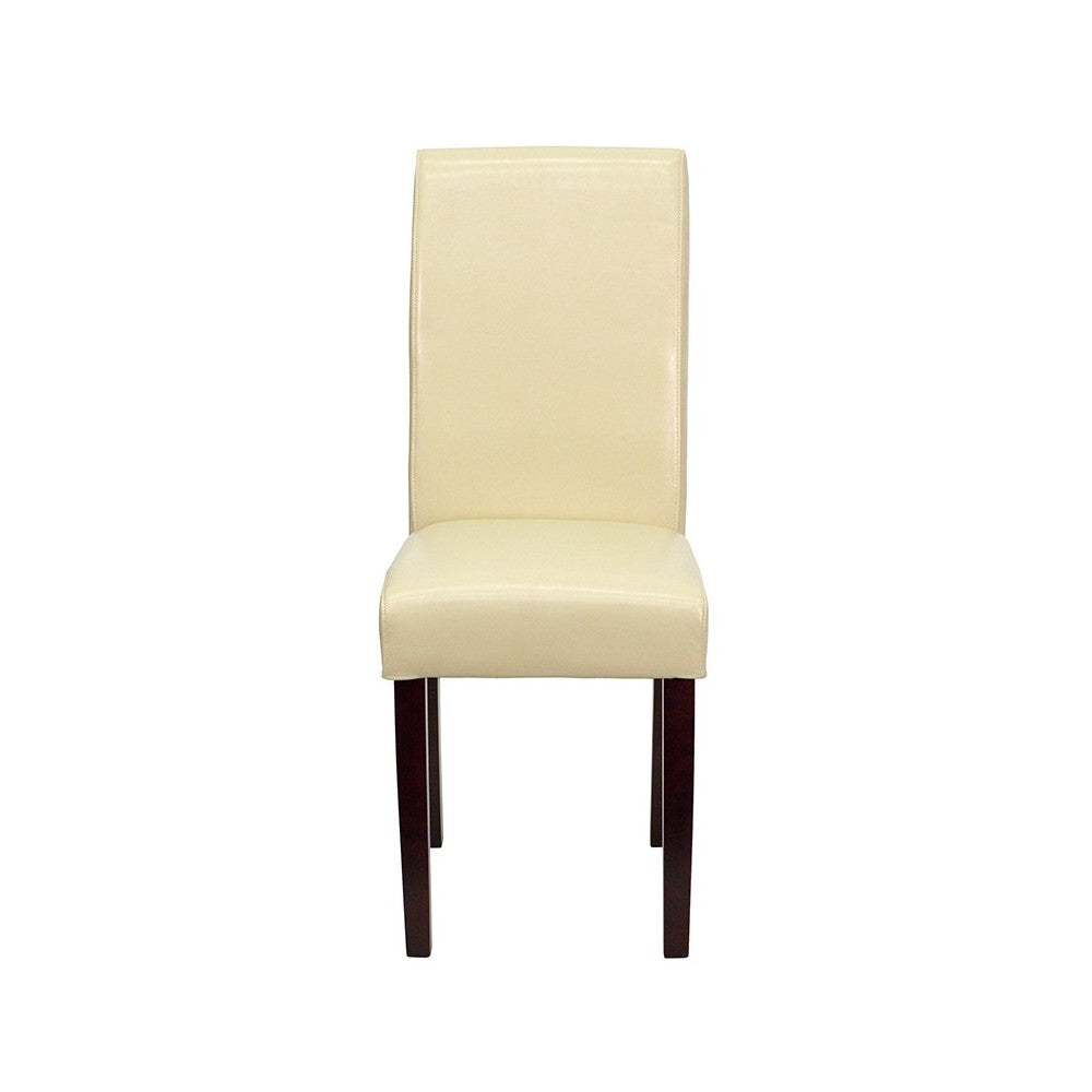Ivory LeatherSoft Parsons Chair