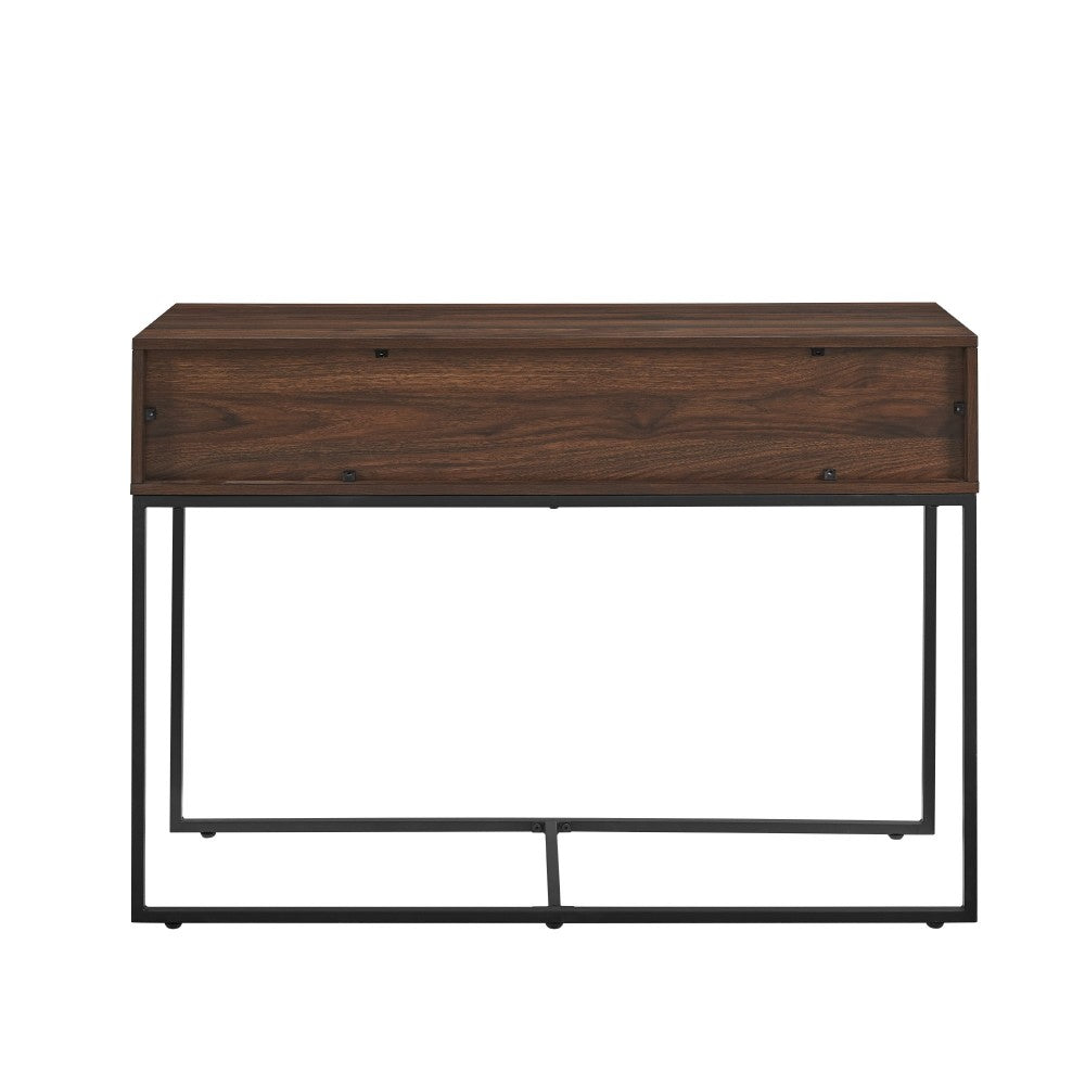 Jackson 42" Modern Slat Door Entry Table - Dark Walnut