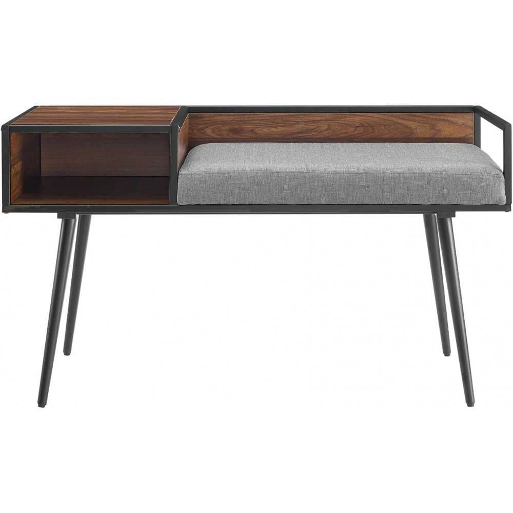 Jade 40" Modern Telephone Entry Bench - Gray