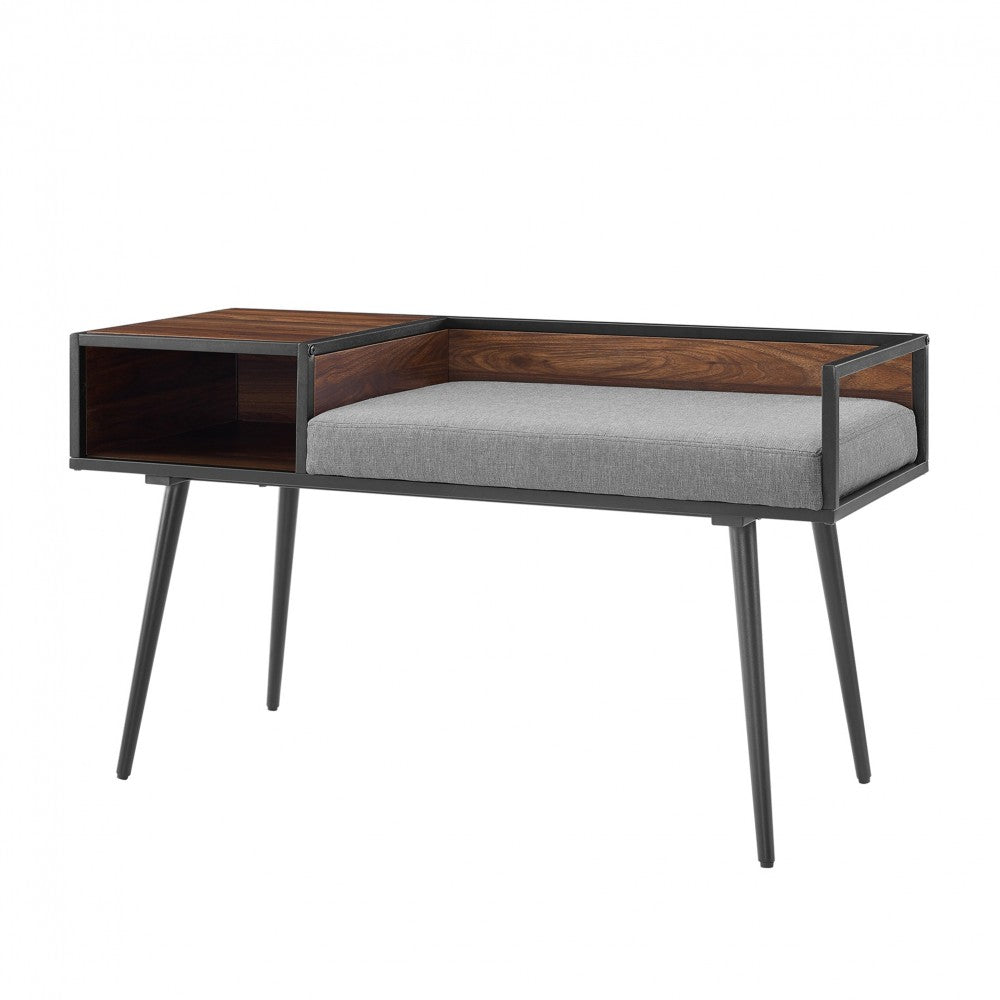 Jade 40" Modern Telephone Entry Bench - Gray