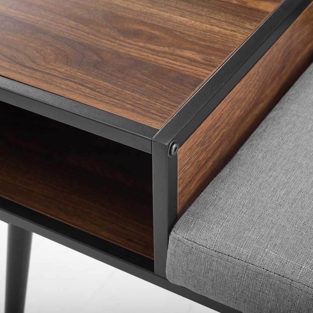 Jade 40" Modern Telephone Entry Bench - Gray