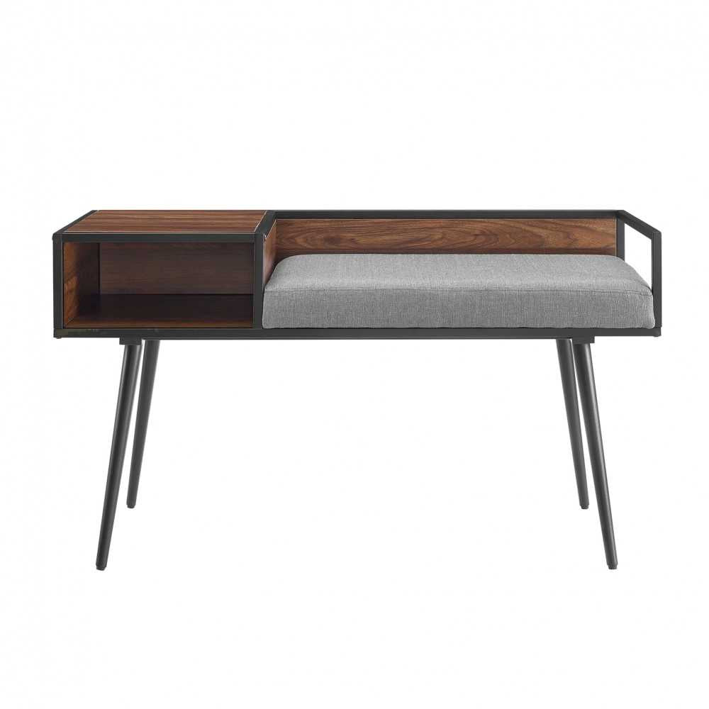 Jade 40" Modern Telephone Entry Bench - Gray