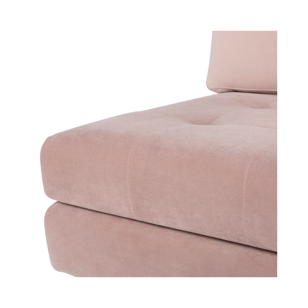 Janis Blush Fabric Armless Sofa Seat, HGSC598