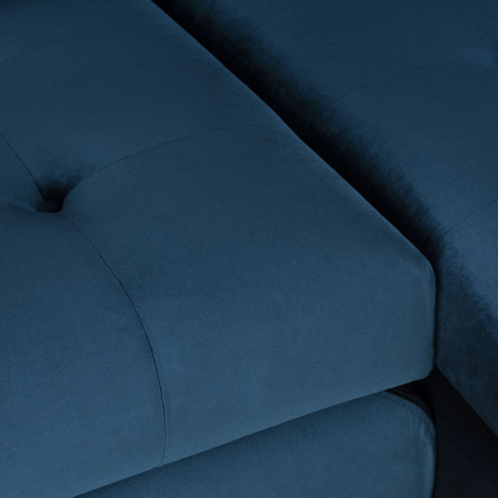 Janis Midnight Blue Fabric Sectional Sofa, HGSC272