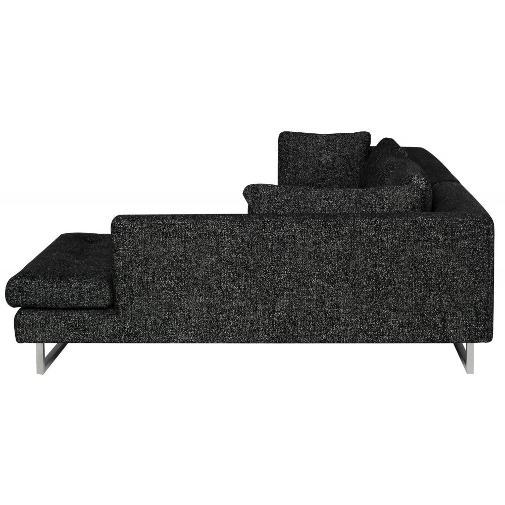 Janis Salt & Pepper Fabric Sectional Sofa, HGSC860