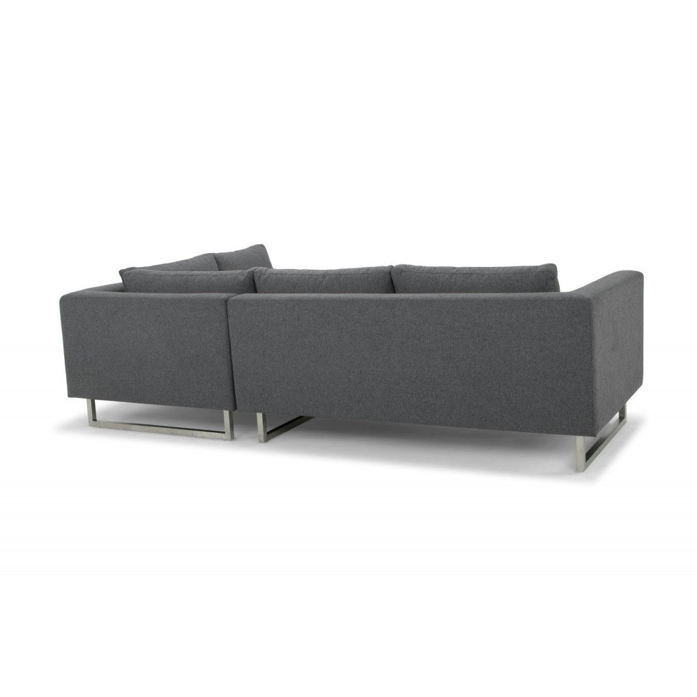 Janis Shale Gray Fabric Sectional Sofa, HGSC269