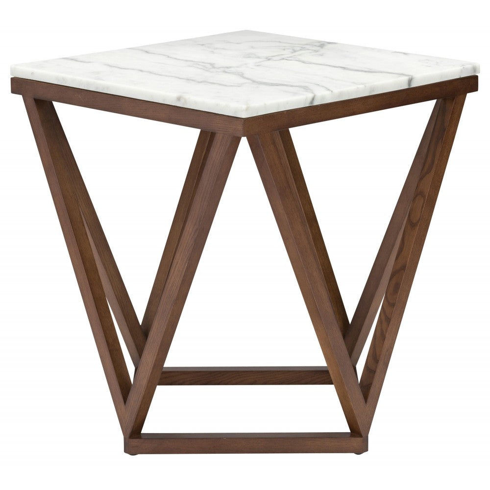 Jasmine White Stone Side Table, HGYU163