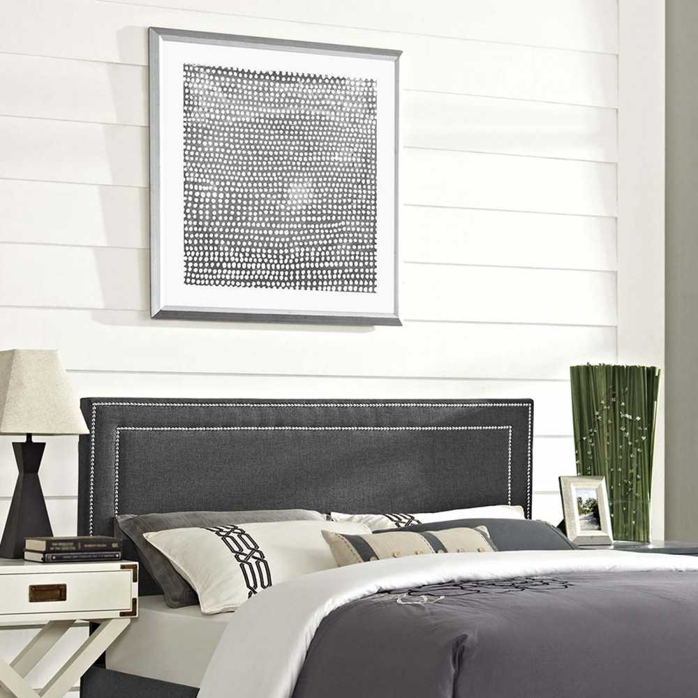 Jessamine Full Upholstered Fabric Headboard, Gray, MOD-5376-GRY