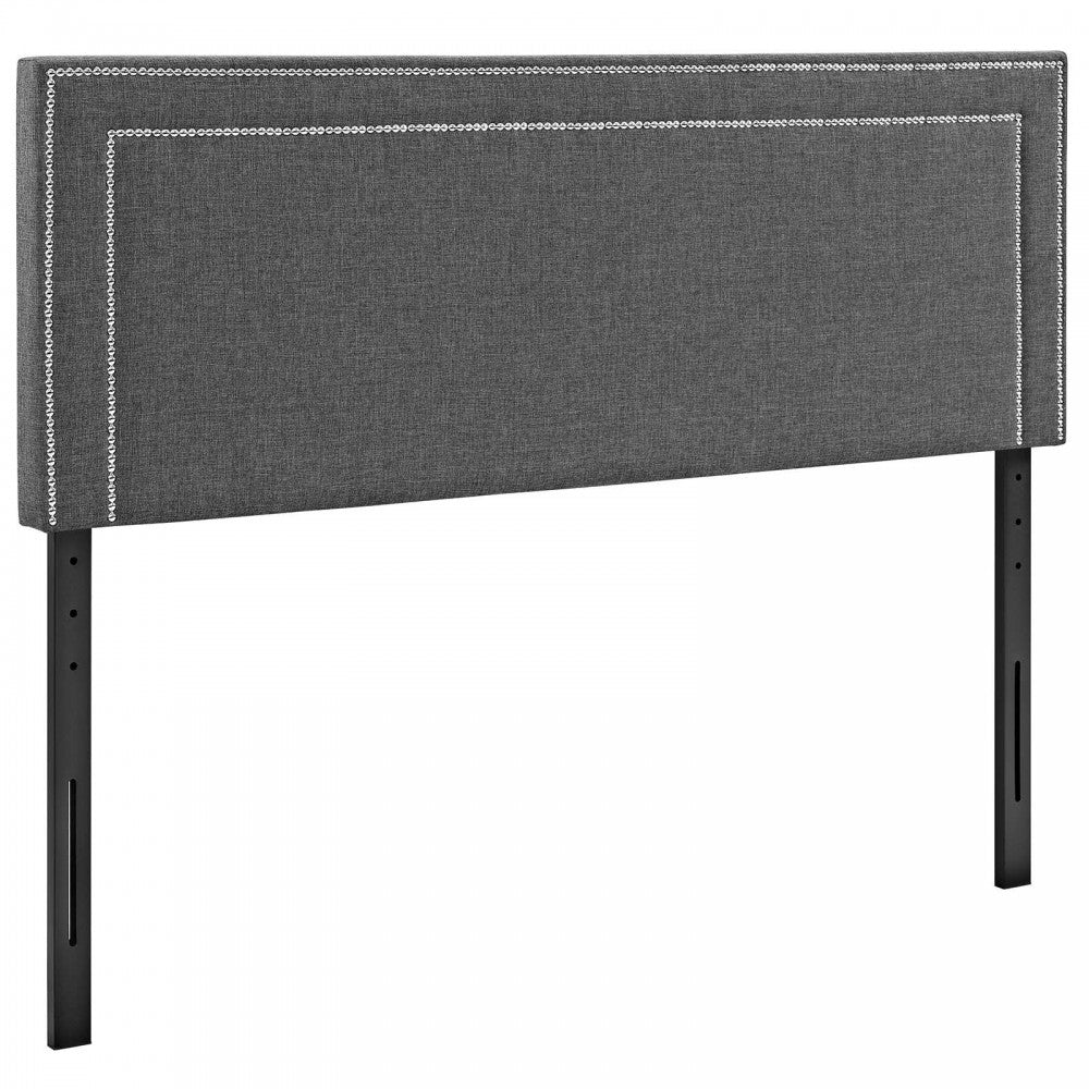 Jessamine Full Upholstered Fabric Headboard, Gray, MOD-5376-GRY