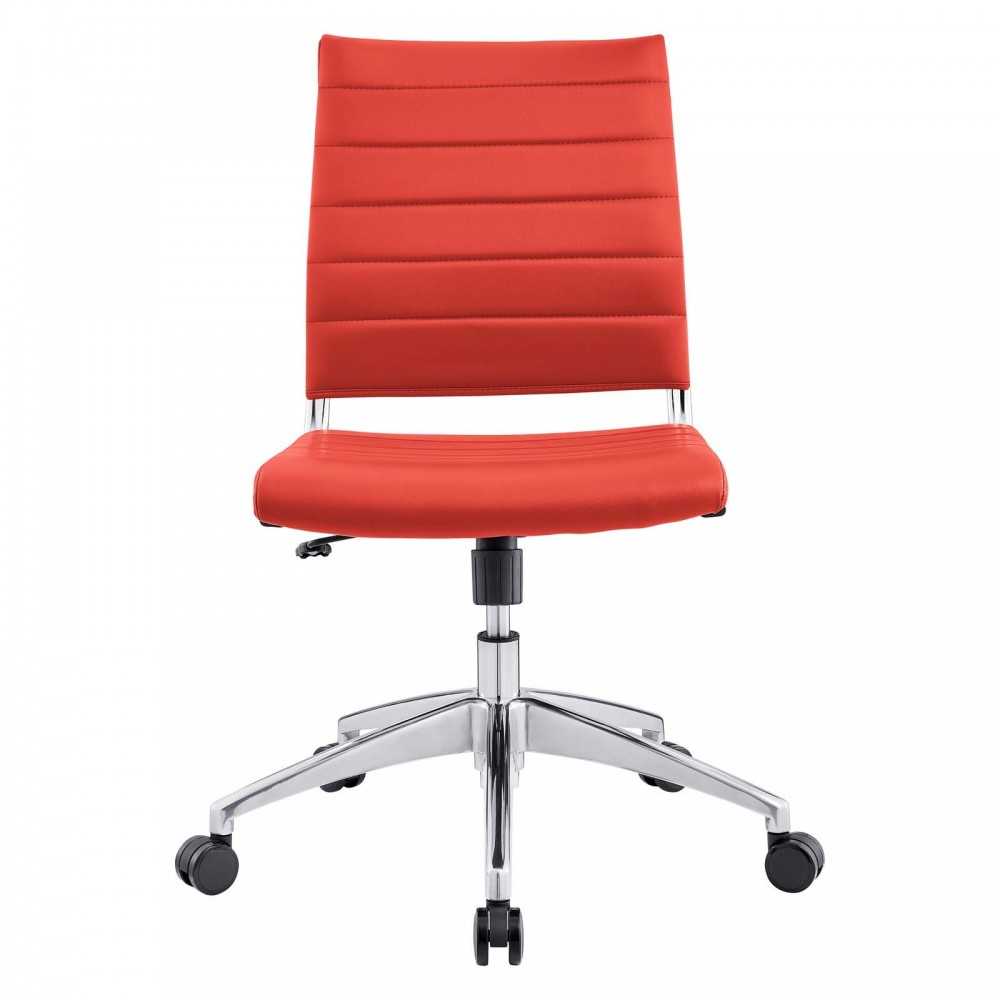 Jive Armless Mid Back Office Chair, Red
