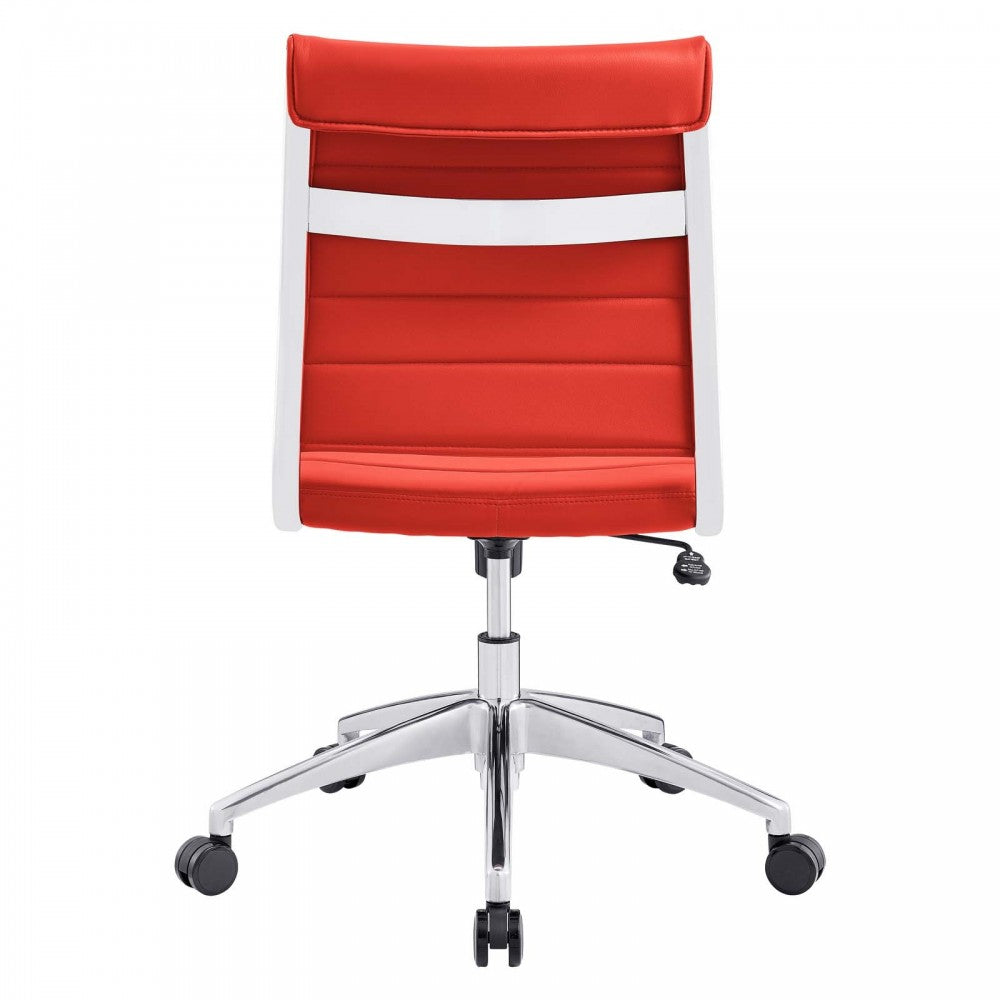 Jive Armless Mid Back Office Chair, Red