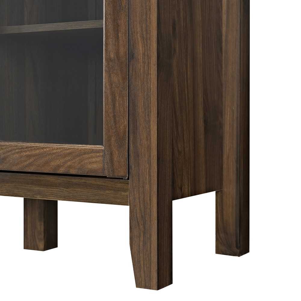 Jordan 52" Rustic Wood TV Stand - Dark Walnut