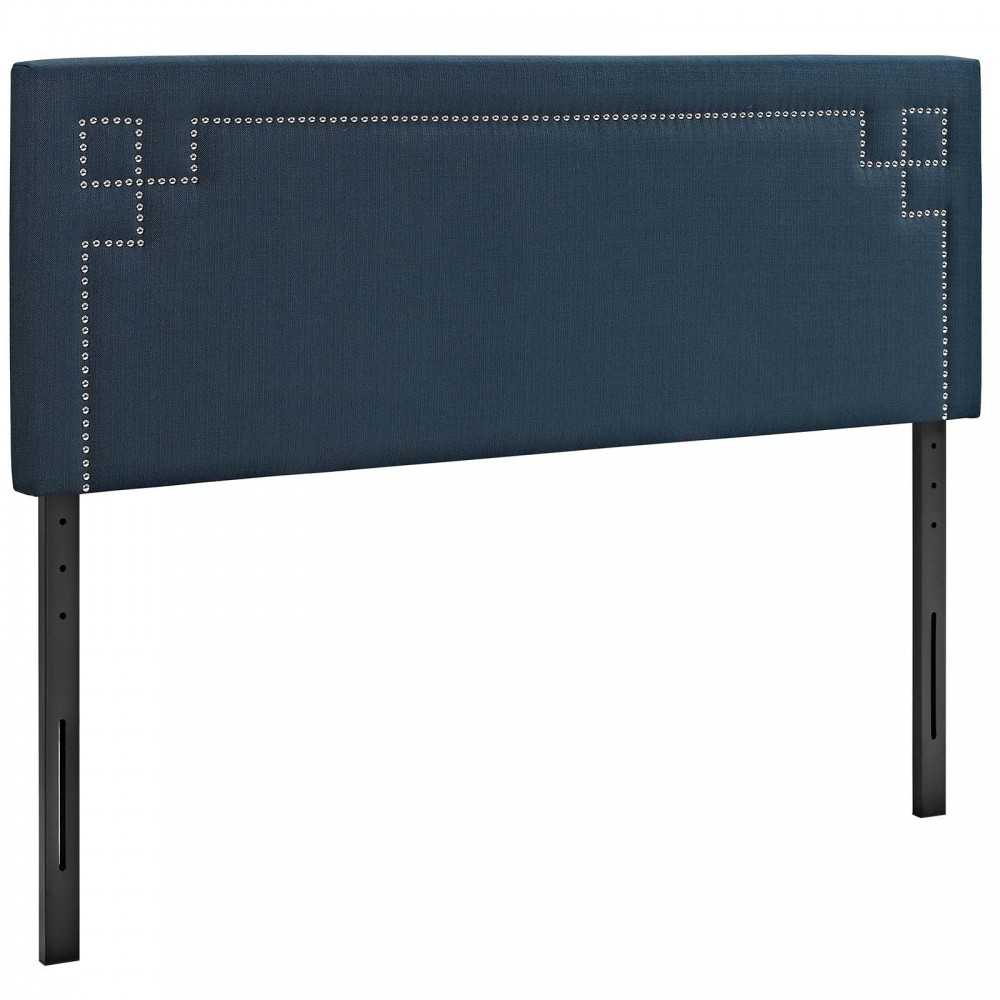 Josie King Upholstered Fabric Headboard, Azure