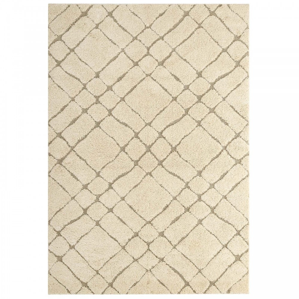Jubilant Verona Abstract Geometric 8x10 Shag Area Rug